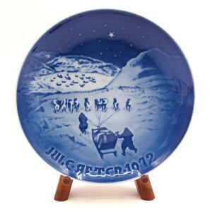 Bing & Grondahl BG 1972 Christmas in Greenland Plate Jule Aften Denmark 7"